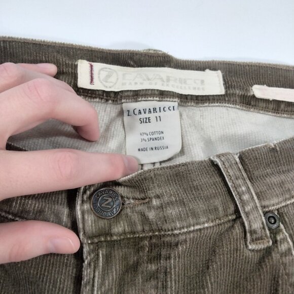 Vintage 90s Y2k Z Cavaricci brown corduroy boot cut pants women's size 1… - Picture 6 of 9